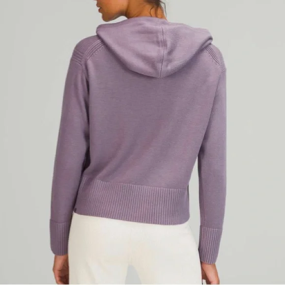 lululemon Double Knit Sweater Hoodie Lavender Size  XL/XXL NWT - Picture 2 of 7